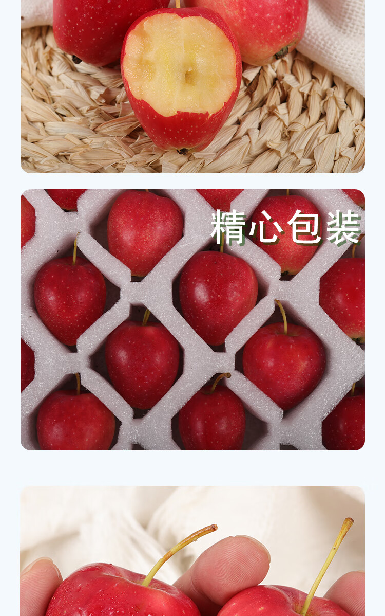贝娇芬 顺丰 东北鸡心果锦绣海棠香妃沙果小苹果塞外红特产水果 2斤