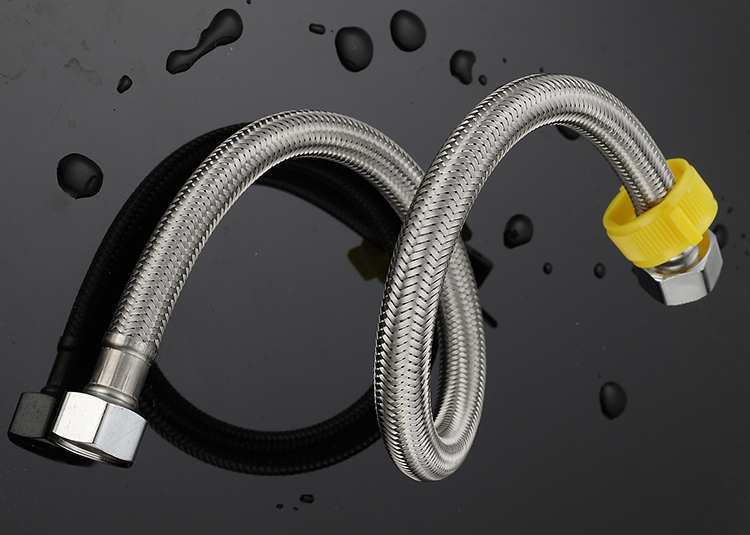 4分304不锈钢软管马桶热水器双头金属编织软管水管冷热加长cm30cm