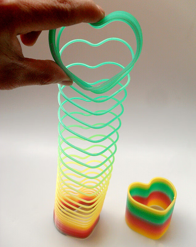 彩虹圈魔术圈 彩虹圈玩具抖音同款 大号 塑料弹簧圈夜光环魔力怀旧