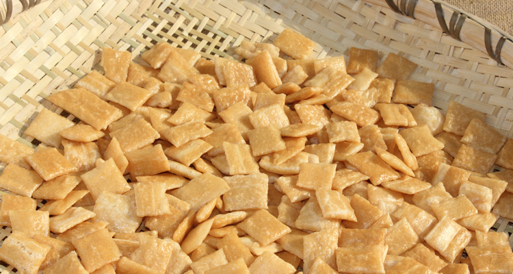 小时候的味道米角大米制炒米片枞阳米格子安庆特产500g买41大米加芝麻