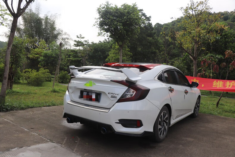 适用于16-21十代思域tr尾翼typer顶翼改装新思域定风翼跑车翼免打孔欧