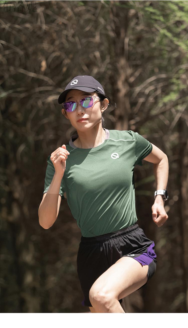 【京选品质】轻功体育qinkung轻功 女款日常跑步短袖t恤 绿色 s