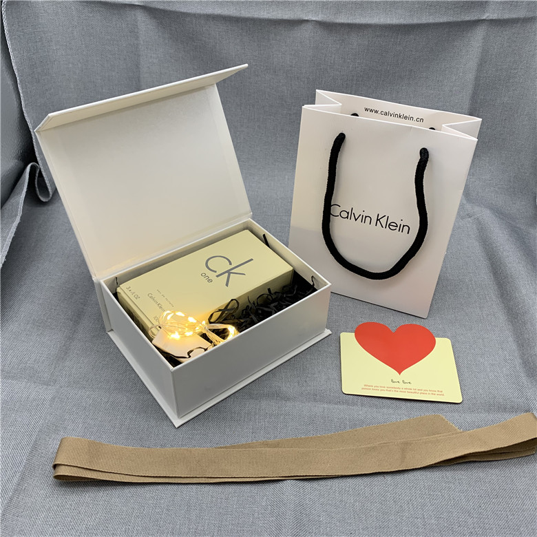专柜原版ck纸袋香水礼品袋子装盒手提购物袋ck礼品盒包装袋 ck香水盒