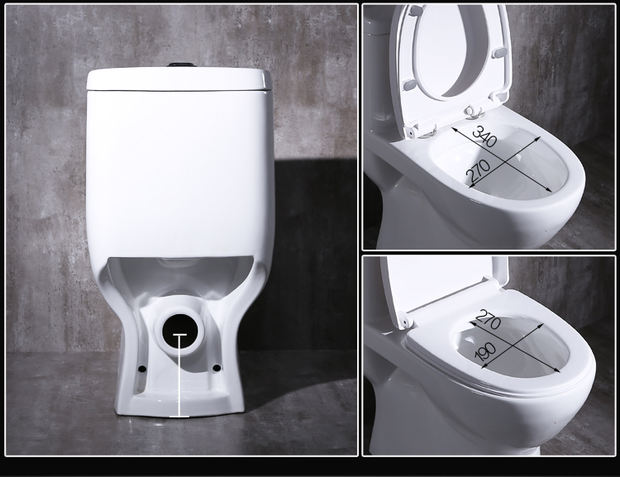 蒙娜丽莎卫浴马桶后排豪华坐便器直冲式马桶墙排式虹吸座便器 a款(墙