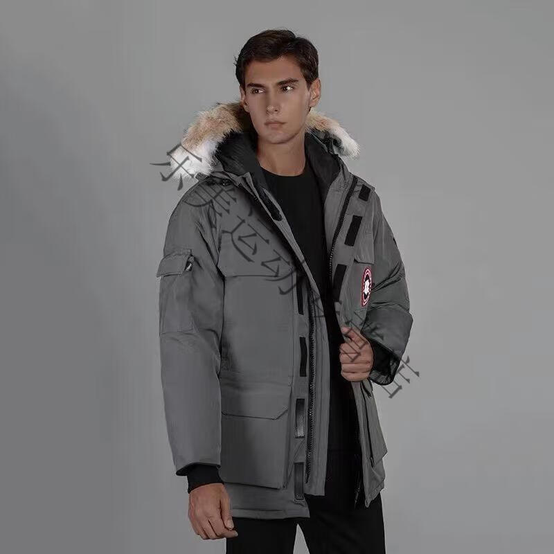 大鹅羽绒服大鹅服08远征款石墨灰加拿大代购级高端男女派克大衣加厚