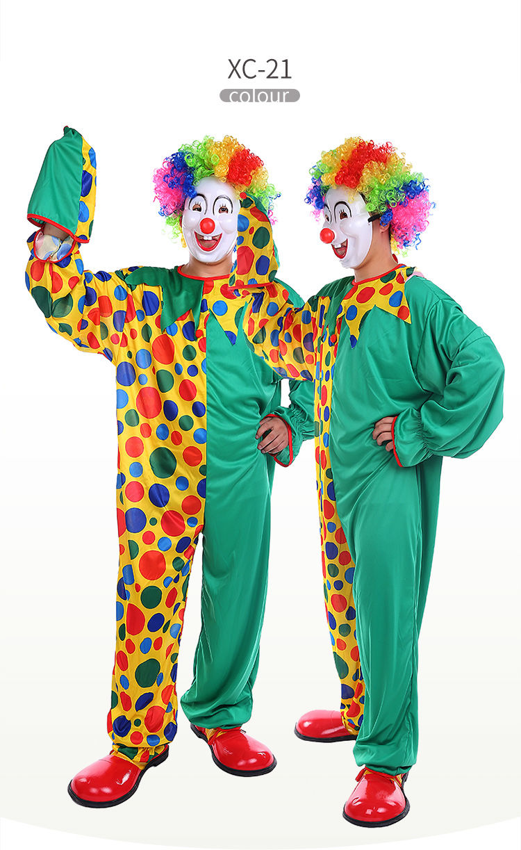 六一节儿童节表演服饰演出装扮男女款小丑服装小丑衣服套装xc32小丑