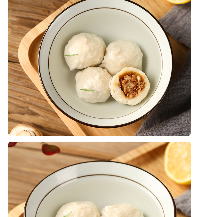 福州长乐包心大鱼丸纯手工鳗鱼小丸子冷冻食品关东煮连江火锅食材白色