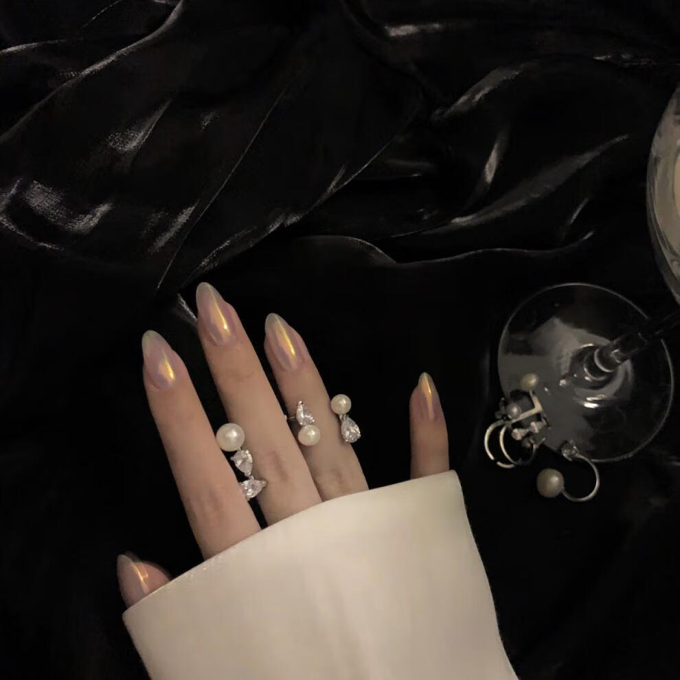 24片假指甲贴片美甲成品甲片女可摘带欧美中长款可反复自由拆卸可穿戴