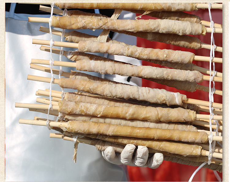 六安特产咸货手工自制风干鹅卷肠皖西咸鹅腊鹅肠diy安徽腊肠手工鹅卷