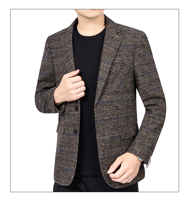 保罗商务男装保罗西服男2021春秋季新款单西男士休闲西装外套青中年