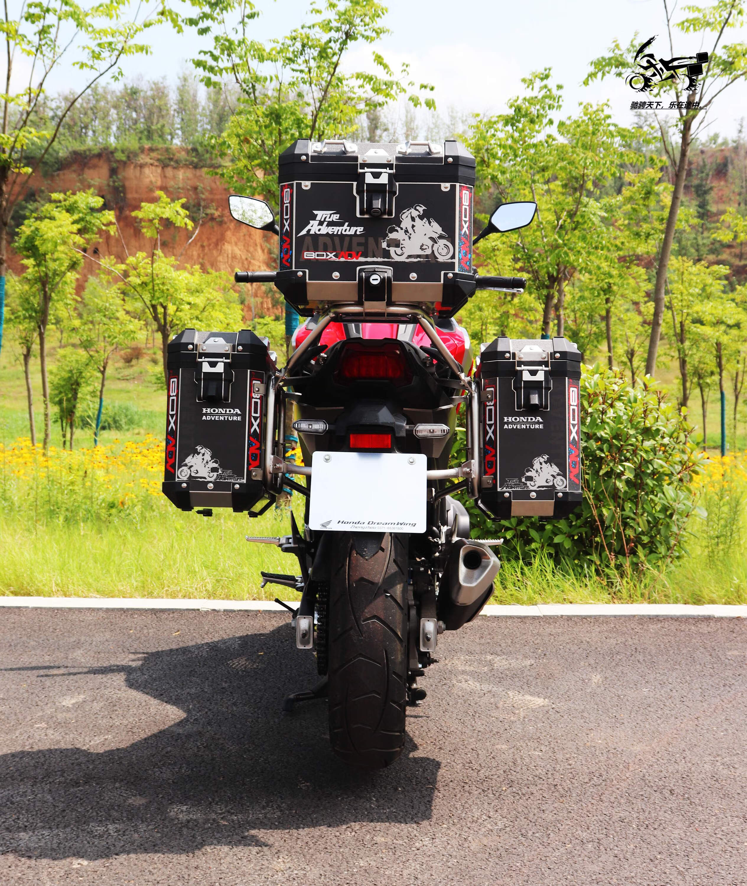 适用于21款honda本田nc750x摩托车改装三箱750d边箱尾箱护杠箱架黑色