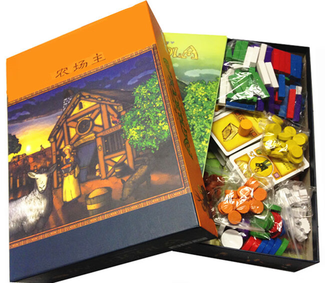 农场主桌游卡牌套农家乐中文版四合一扩展成人休闲聚会游戏 (原装)