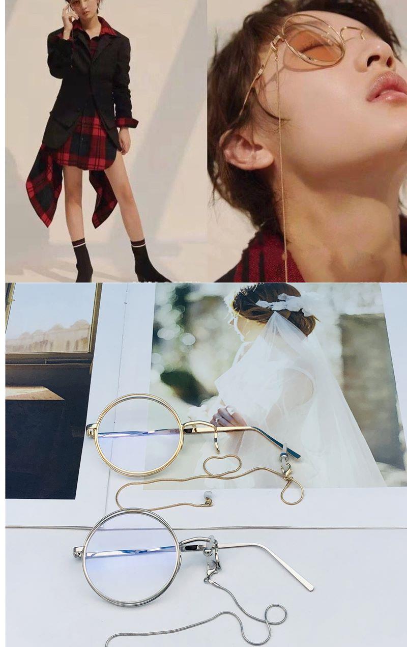 闽喃哥单片眼镜右眼蔡徐坤顾昀同款眼镜带链条单边朋克单眼墨镜网红