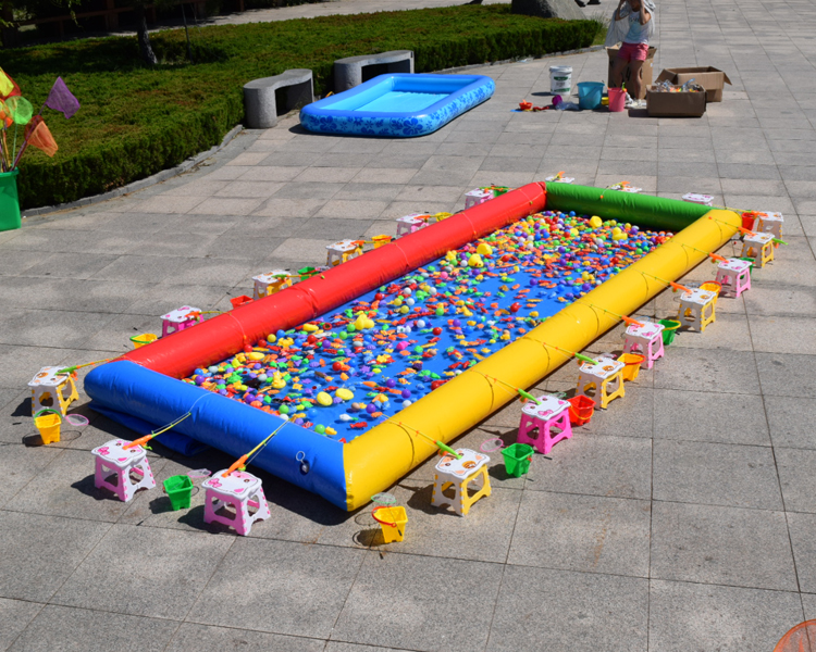 京选好货升级款充气水池夏季玩水充气水池钓鱼池加厚儿童钓鱼玩具池