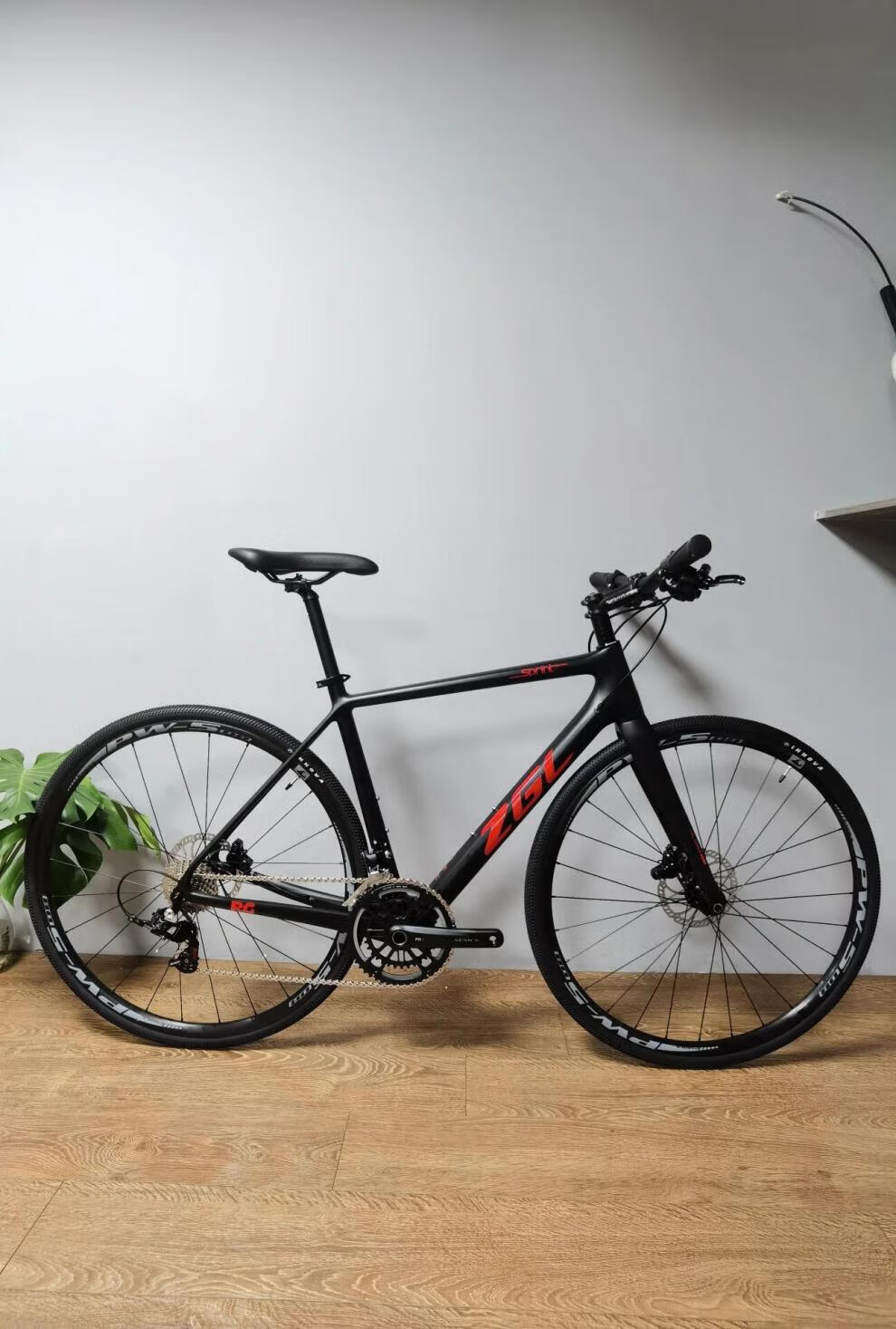 中·国龙公路车zglcrb52d顺泰22速桶轴综合耐力油碟刹平把 白黑 700c