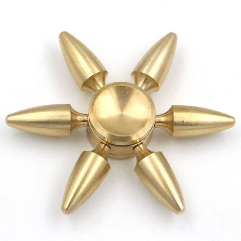 左轮指尖陀螺 金属高速长时间静音陀螺玩具减压玩具左轮子弹头水滴 八