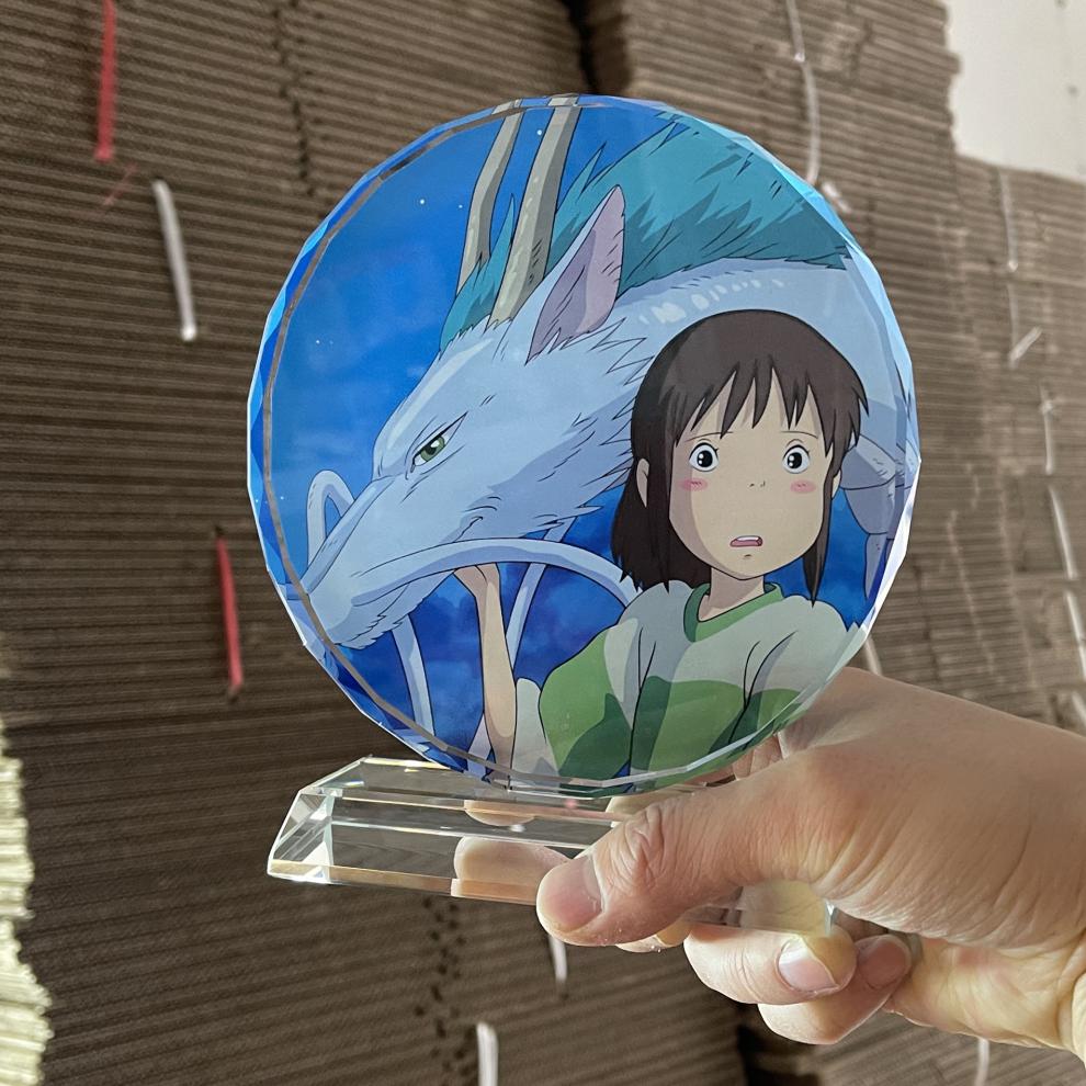 千与千寻手办摆件动漫千与千寻白龙无脸男周边水晶模型摆件礼物创意