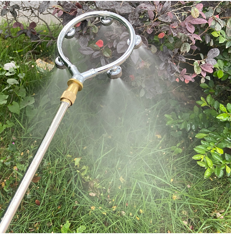 农用电动喷雾器圆形多头喷头高压打农药机细雾化3/4/5头园艺喷头 四头