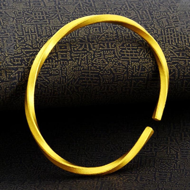 素圈婚嫁送礼亮面金重25g面宽约5mm半实心下单留言圈口按实物金重退补