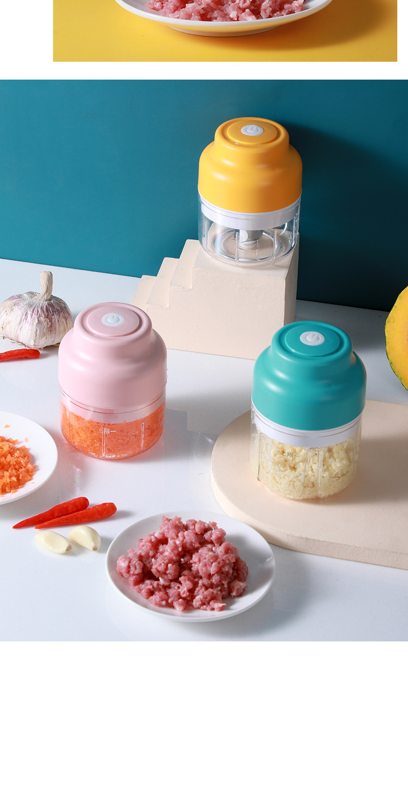 无线充电蒜泥机蒜泥器打蒜蓉电动捣蒜器婴儿迷你料理机宝宝辅食机d2