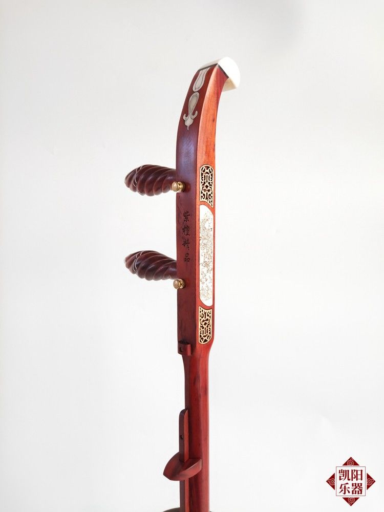 新品秦腔板胡紫檀秦腔板胡杆卷书头平头板胡杆高音中音秦腔板胡杆子