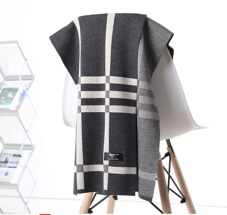 七匹狼男士羊毛围巾秋冬季围脖送男友父母爸爸长辈老年人生日礼物