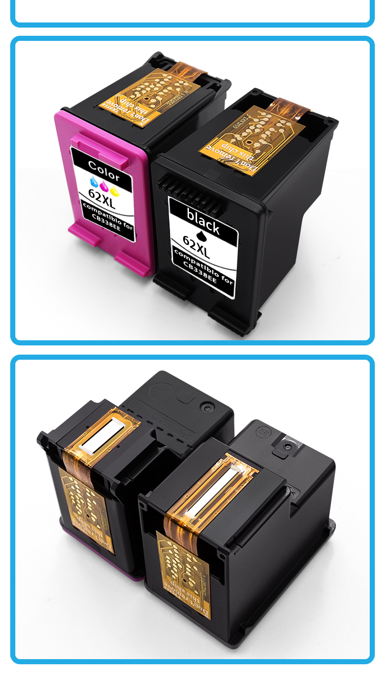 hp惠普墨盒62xl墨盒5540打印机554256407640200258彩色连供62xl彩色大