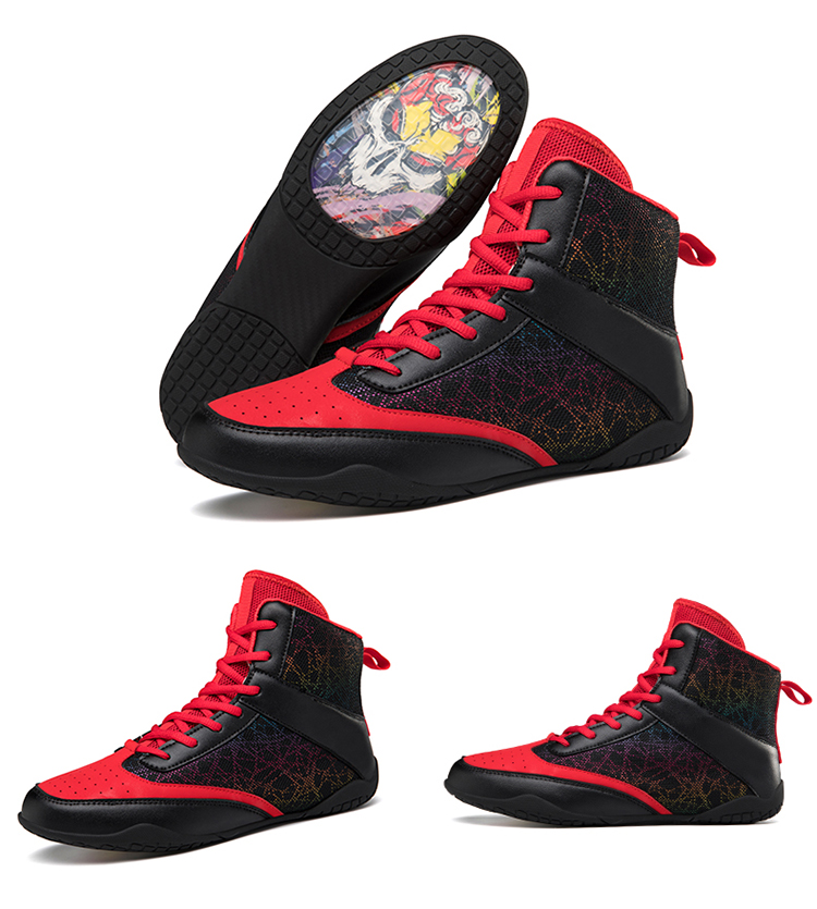 毒液拳击鞋 拳击鞋男女title训练健身深蹲散打搏击拳击靴青少年跆拳道