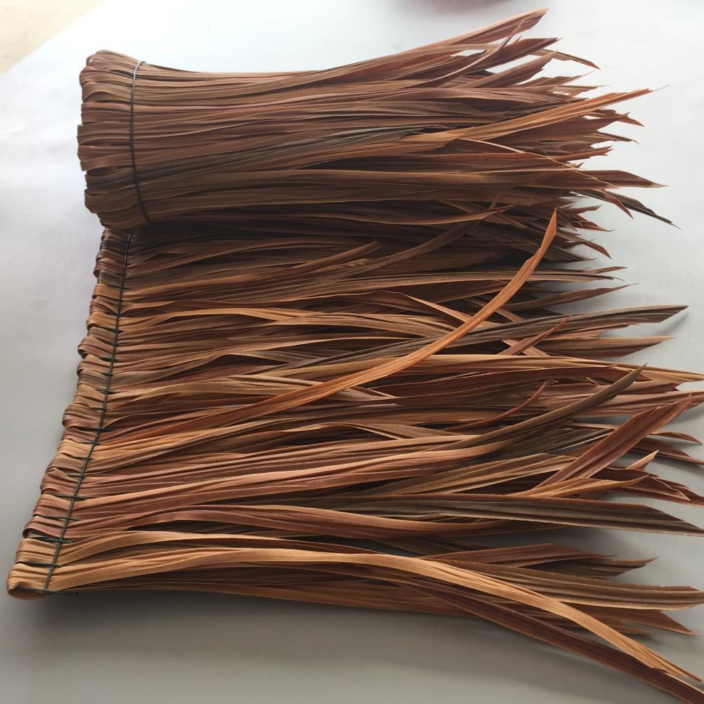 新款茅草屋顶毛草塑料仿真稻草民宿农家乐特色茅草房假茅草瓦 斑点黄