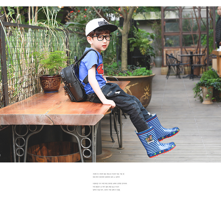 valorman儿童雨鞋男童变形金刚雨靴女童冰雪公主胶鞋学生中筒套鞋变形