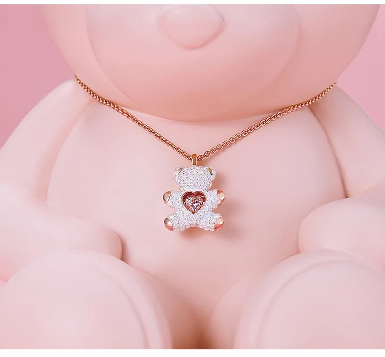 【swarovski】施华洛世奇项链 teddy 水晶泰迪熊 时尚饰品 闺蜜 女友