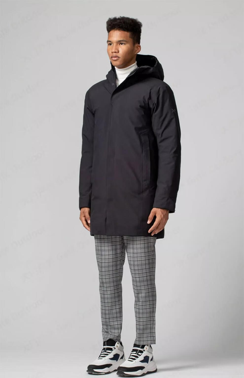 始祖鸟男派克大衣户外717始祖鸟旗舰男装女装 黑色/black/19717 s