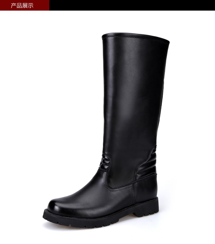 马靴男靴子高筒真皮一脚蹬皮靴长筒班阅兵靴马术骑马靴品质定制款黑色