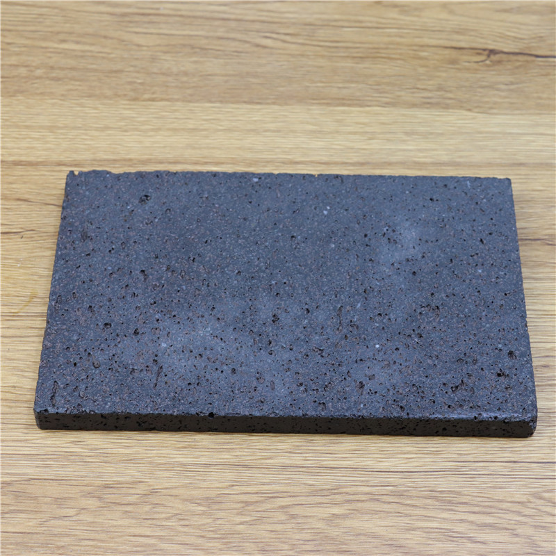 火山石烧烤石火山石烤盘明火加热不裂岩石板烤肉石煎盘小型碳烤炉火山