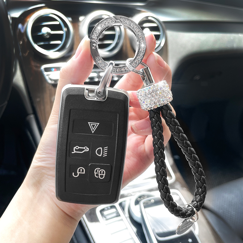 汽车钥匙套适用路虎钥匙套发现运动版女新全包2021款白色发现5/4神行