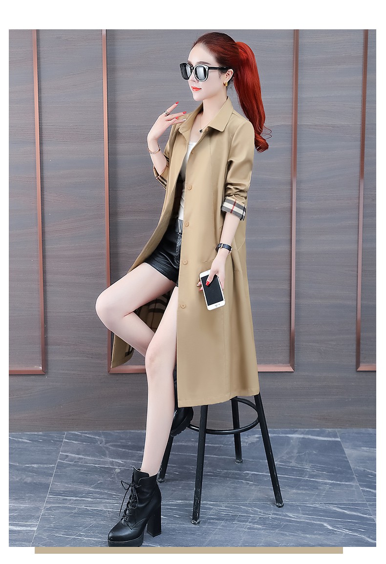 风衣外套早秋女装2021新款今年流行时尚小个子春秋气质中长款大衣藏