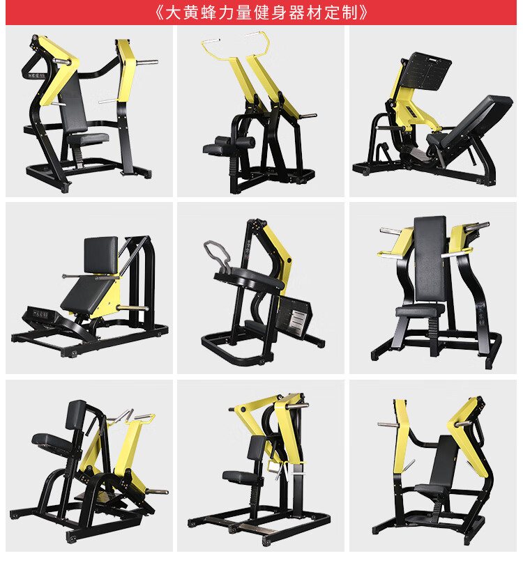 健身房商用大黄蜂推胸训练器械练背腿臀部高位下拉倒蹬机悍马器材 坐