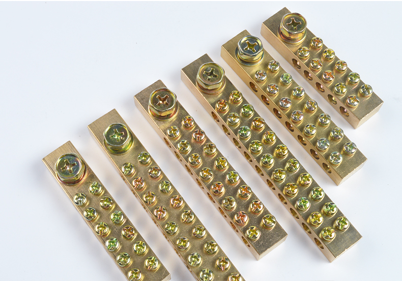 1218接地铜排双排地线排10孔零线排大功率配电箱机房接地端子12x18