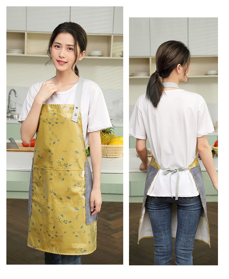 家用围裙厨房炒菜夏季薄款免洗围裙女防水防油2021新款网红围腰厨房