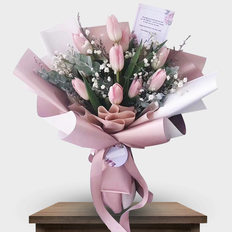 七夕恋南京郁金香花束上海鲜花速递同城杭州合肥上海苏州生日表白送花