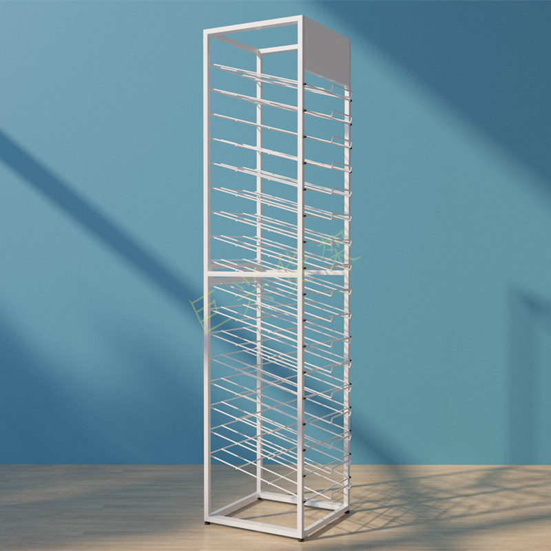 健锐客 文具店卡纸展示架落地斜面层架可放画纸张货架子板类样品资料