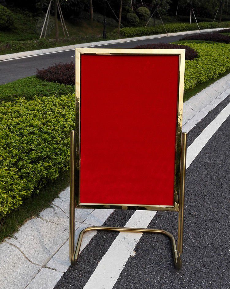 letsfun迎宾牌欢迎牌招工牌水牌展示架立牌指示牌不锈钢广告牌海报架