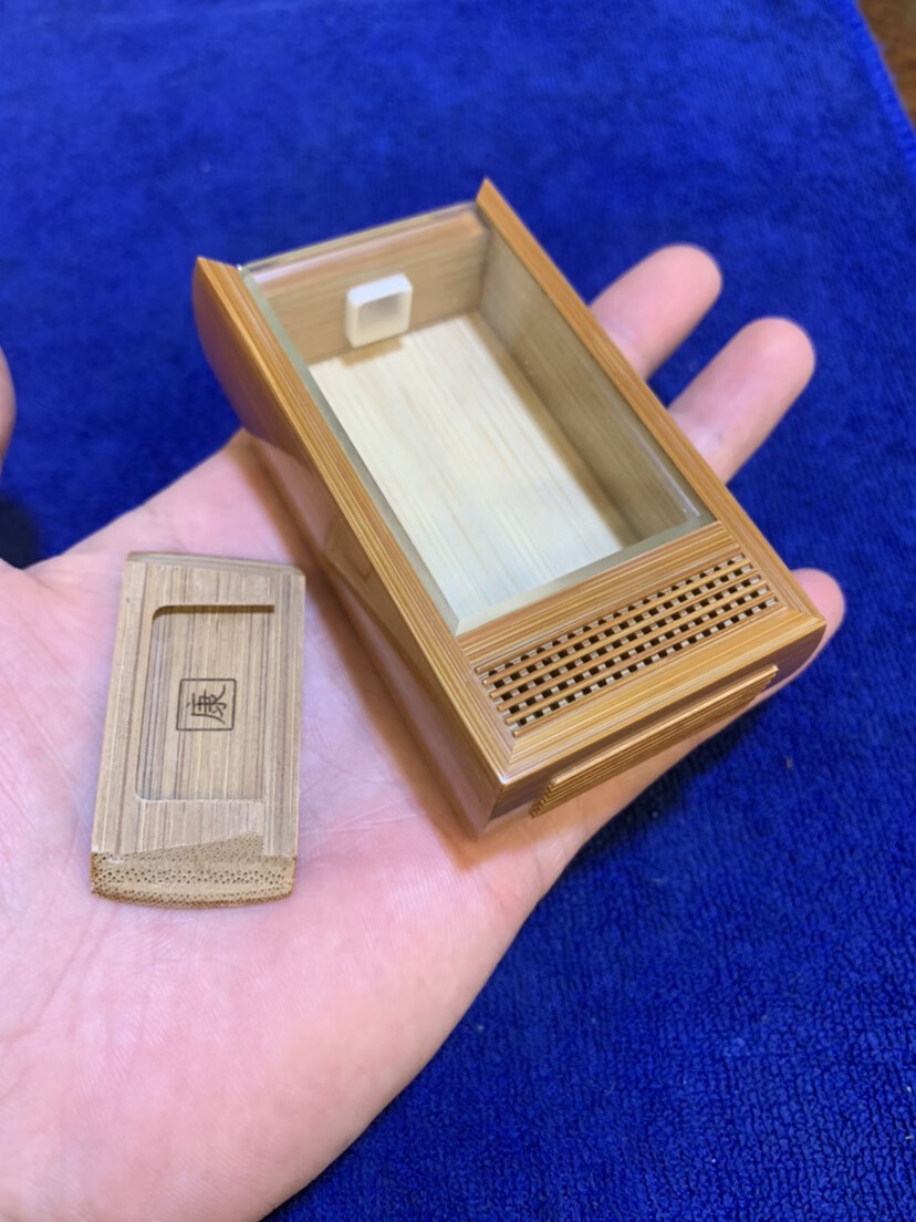 系列黄蛉盒竹蛉盒金钟盒 鸣虫用具竹盒 5号大方黄蛉盒【图片 价格