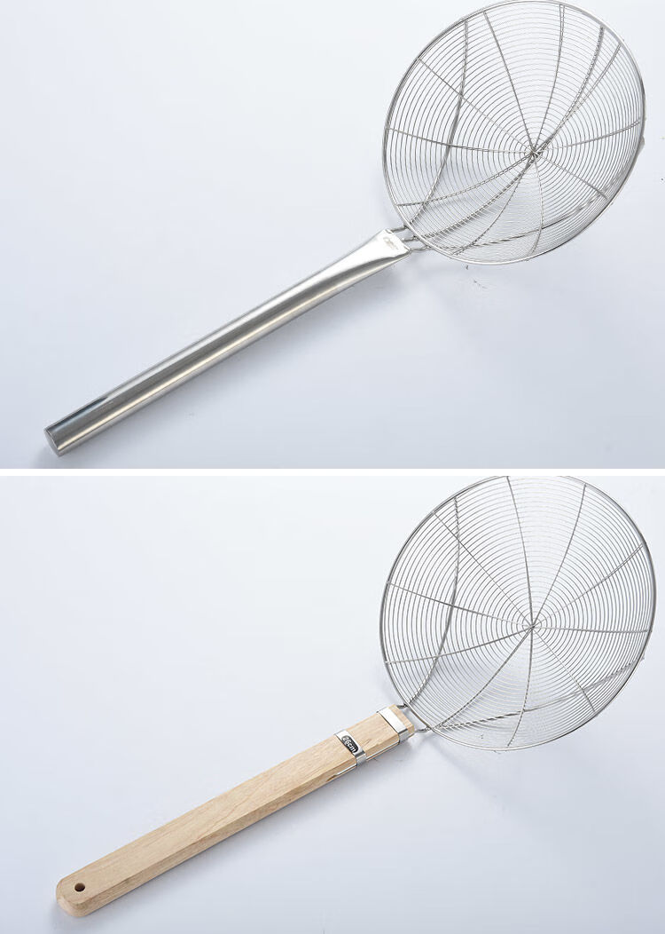 精品大漏勺过滤网大号不锈钢笊篱厨房商用捞面勺超细漏网捞篱家用捞勺