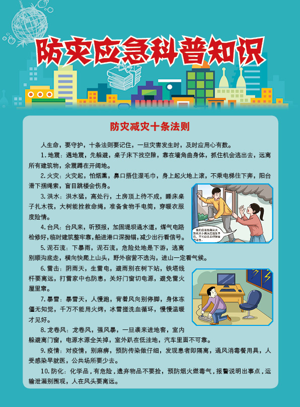 防灾应急科普知识宣传单100张ad2014