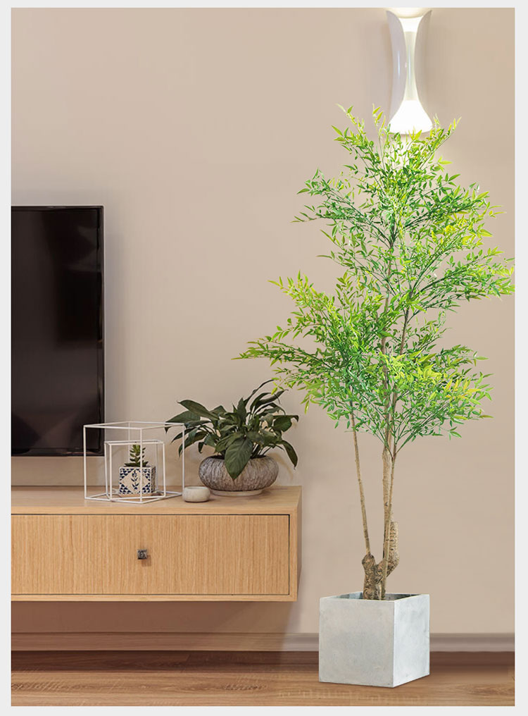 辞轩 假树仿真树室内装饰北欧ins风仿南天竹植物盆栽仿生绿植室内客厅