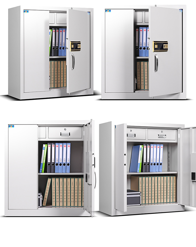 电子密码保密柜双节文件柜资料柜档案柜铁皮柜上节电子密码锁钥匙密码