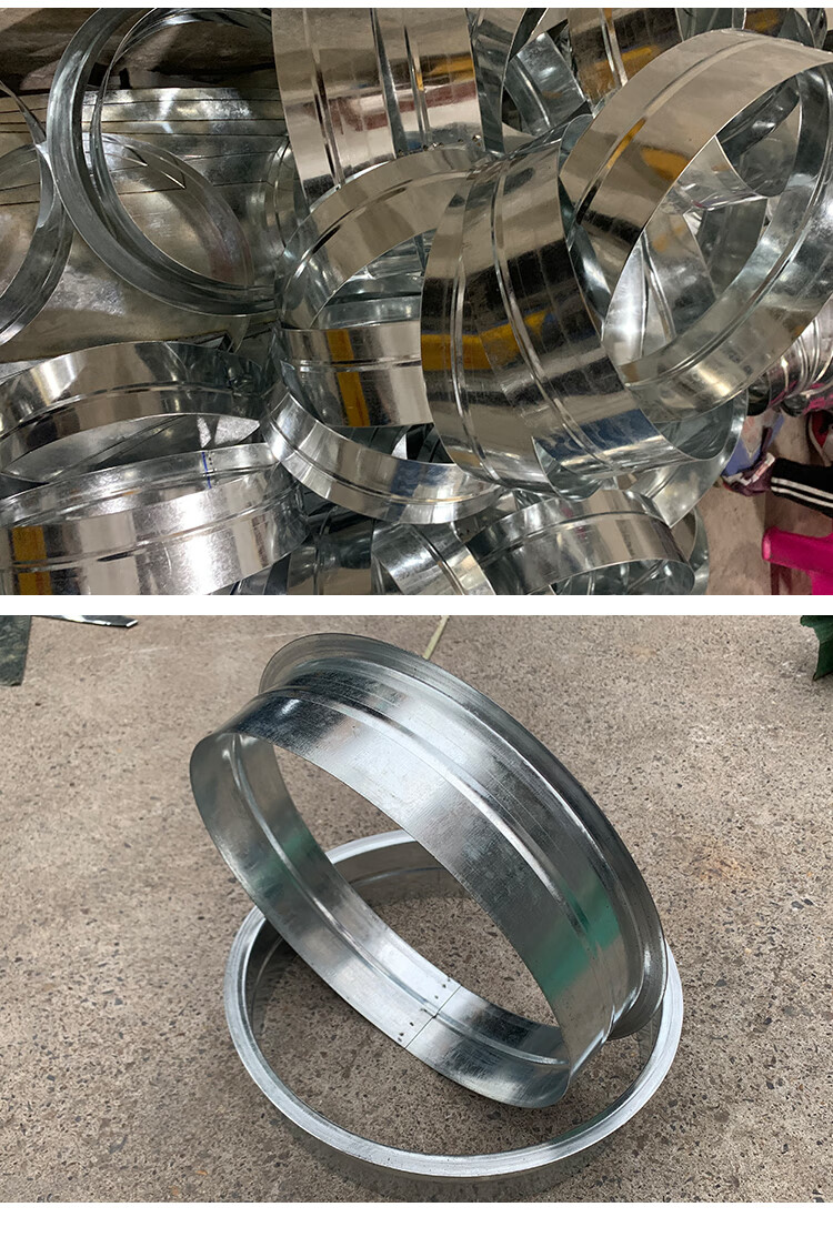 抽油烟机排烟管内接风管法兰镀锌法兰接头风机内接口管道配件接头