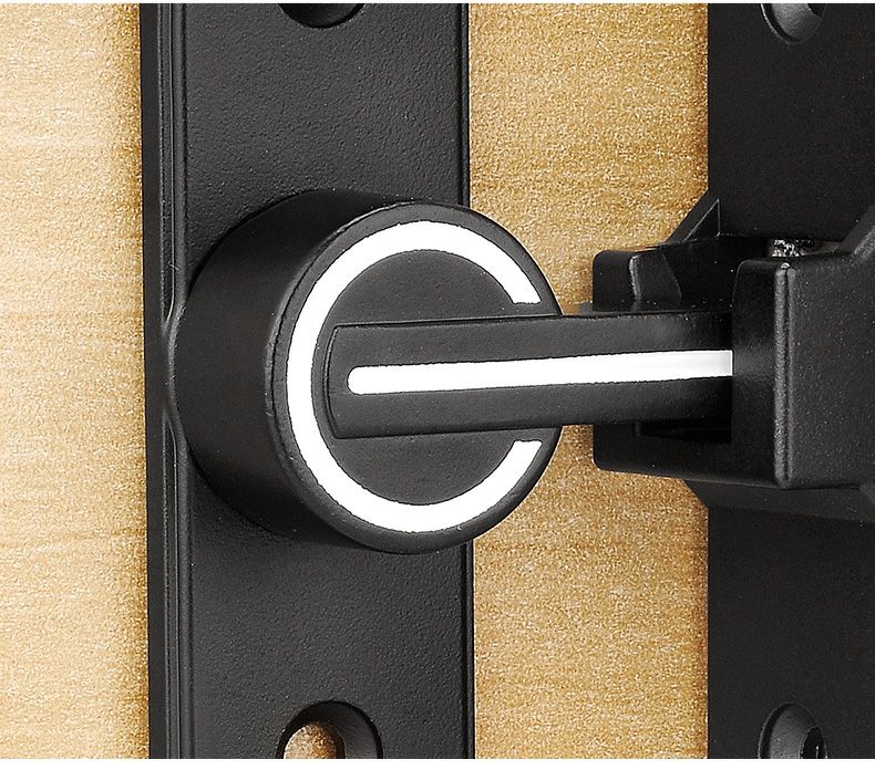 免打孔门扣门栓90度推拉门锁插销门卡扣移门锁扣搭扣厕所卫生间锁砂镍