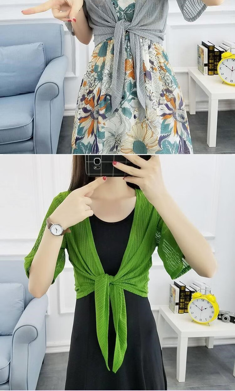 配带的小披肩夏季短袖个性蕾丝上衣带薄穿衣服外少女披肩夏天外套外皮